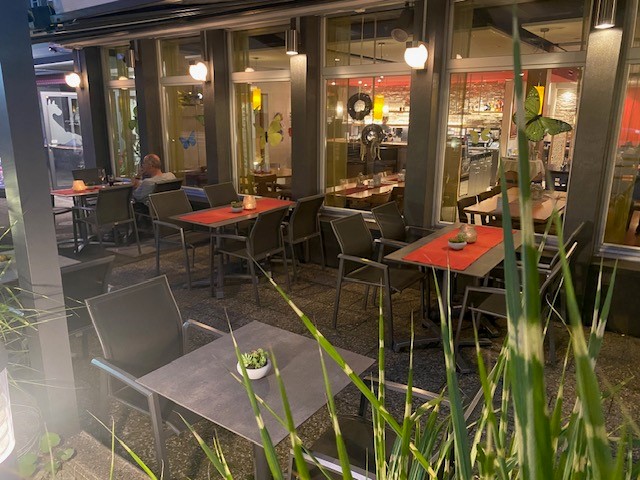 Abendterrasse Gasthof Rössli Wohlen Aargau